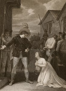 カーク大佐の裏切り、1685年、A。スミスによって彫刻された、デビッドヒュームの「イングランドの歴史」のパブからのイラスト。 1812年、ロンドン、R。ボウヤー 作： Robert Smirke